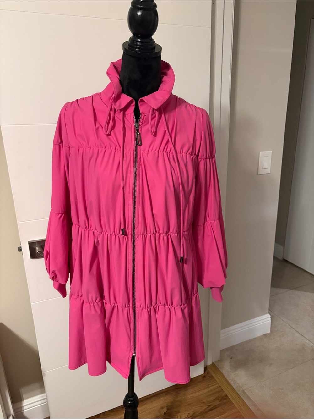 IC COLLECTION Hot Pink Drawstring Zip-Up Jacket